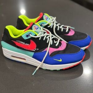 Nike Air Max 1 Parachute Laser Crimson Hyper Grape Men’s CU4713-001 Size 11